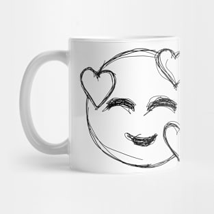 Dark and Gritty Face with Hearts Mug